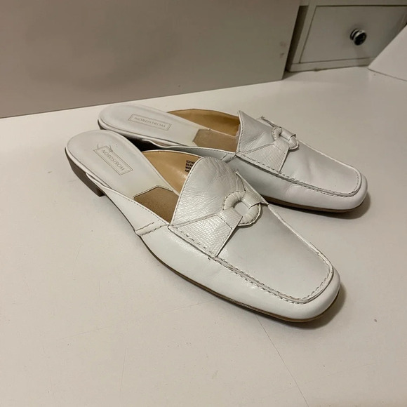 Nordstrom mules white in color with soft rubber soles - Picture 1 of 11